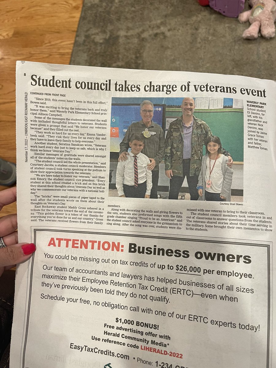 Thank you <a href="/liherald/">liherald</a> for reporting on this amazing event <a href="/WaverlyParkElem/">Waverly Park Elementary School</a> !