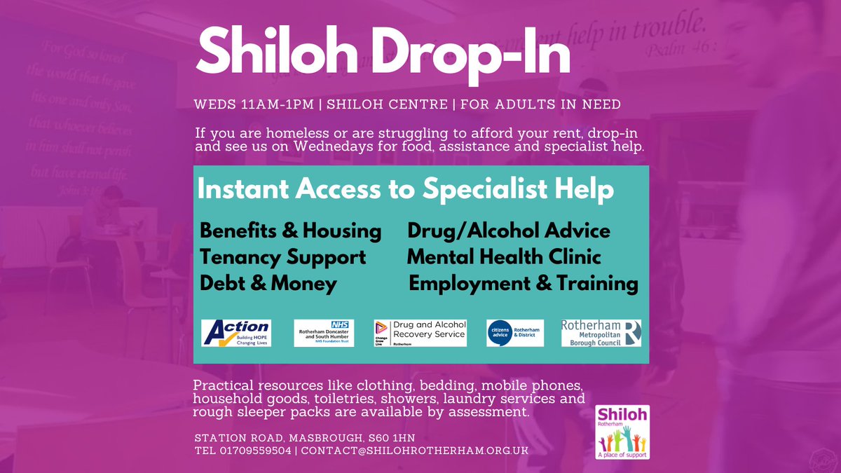 We're open every day to help any adult who is homeless, has recently been homeless, or feels they're struggling to pay their bills. Call in on Wednesdays &amp; you can also speak with key agencies all at once (hot food, drinks, internet access and friendly people come as standard).🙂