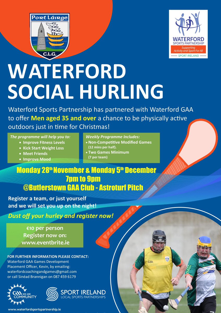 Delighted to see this take place. A really good physical activity to get men over 35 involved in. #healthywaterford