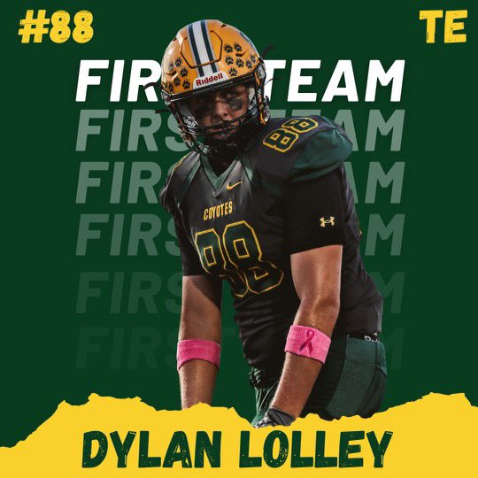 Coyote Football (@stayhowlin) on Twitter photo Congratulations to Dylan Lolley for being voted 1st Team All SAC TE for the Eastside! Proud of you! ATD! <a href="/StayHowlin/">Coyote Football</a> <a href="/TheCoyoteWay/">CypressCreek</a> <a href="/CCHS_Sport/">Cypress Creek High School Athletics</a> <a href="/KaitlynRidolph/">Ms. Ridolph</a> @djlolley Congratulations to Dylan Lolley for being voted 1st Team All SAC TE for the Eastside! Proud of you! ATD! <a href="/StayHowlin/">Coyote Football</a> <a href="/TheCoyoteWay/">CypressCreek</a> <a href="/CCHS_Sport/">Cypress Creek High School Athletics</a> <a href="/KaitlynRidolph/">Ms. Ridolph</a> @djlolley