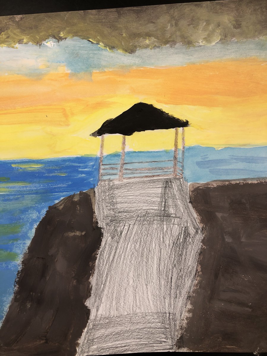 Check out today's featured student artwork entitled “Sunset” from the “Hope, Healing and Resilience Through the COVID-19 Pandemic” installation by S.B. of Delaware Township School District.
