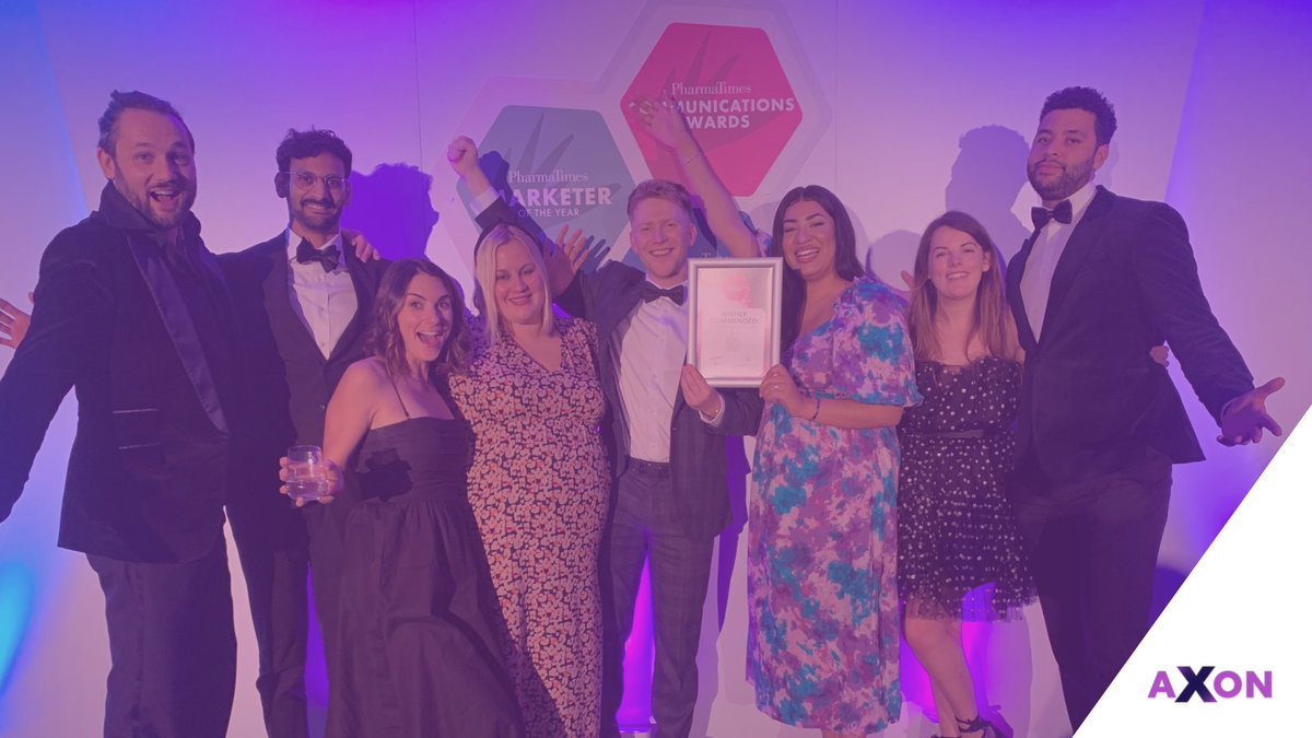 Their faces say it all, what a brilliant end to the week!
Huge congratulations to both the @AxonComms teams who entered the @PharmaTimes Communications #Awards. They came away with a highly commended award for the International Challenge, and we couldn’t be prouder! #LifeAtAXON