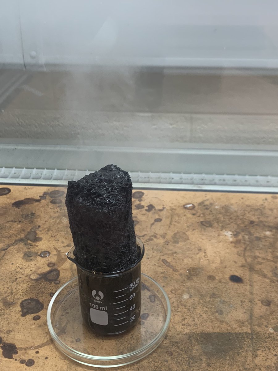 Practicing the carbon snake experiment 🐍 - looking forward to doing this with Level 4 NPA Science and Health later this year 😊 🧪 🧑‍🔬 Thanks to <a href="/MissSempleChem/">Miss Semple</a> for the graft! 👏