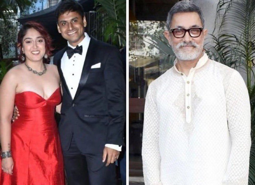 rk_gupta80's tweet photo. Aamir Khan's daughter Ira gets engaged to Nupur Shikhare❤️

#LoveJihad ? 

No ?? https://t.co/2BeFhGgUvs