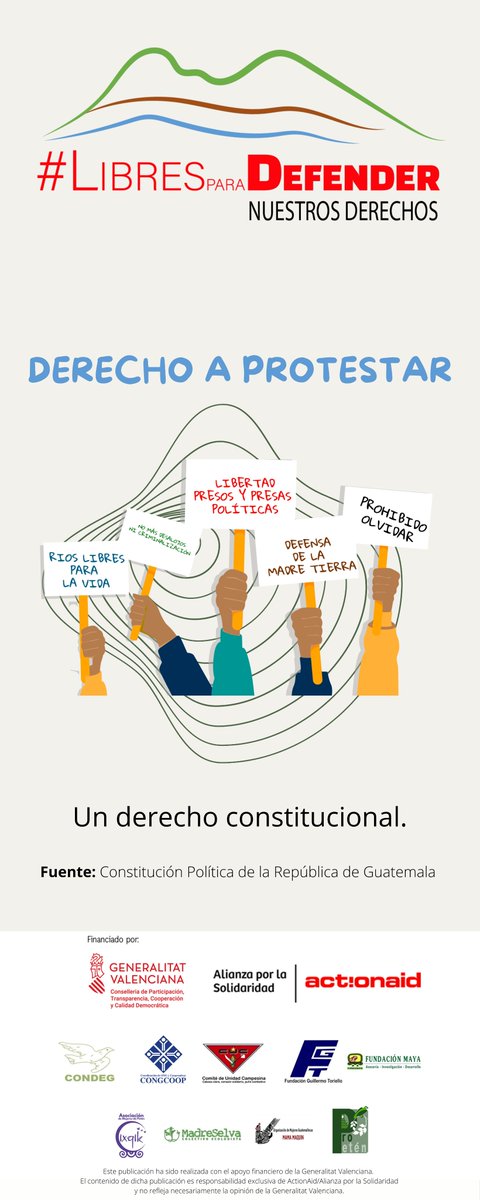 En #LibresParaDefender reconocemos el derecho de las personas o colectivos, que se identifiquen o no, como defensoras de #DDHH tienen derecho a protestar.
Garantizar que todas y todos puedan ejercerlo sin intimidación, violencia o represalias es obligación del #Estado. 👇