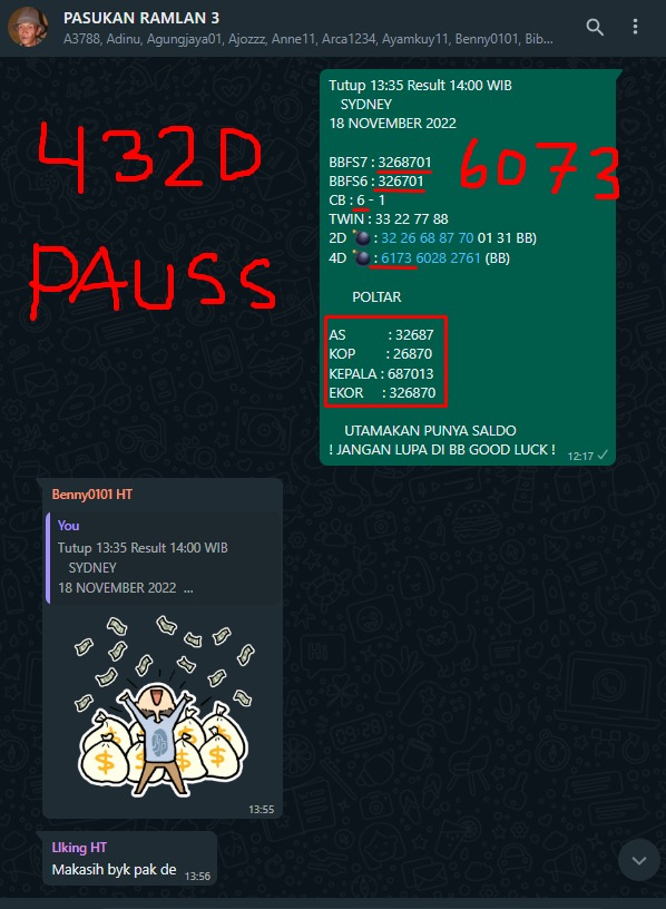 PakRamlan's tweet photo. RESULT SYDNEY 6073 SAHH MELDAK LAGI MANTAP KITA SIKATT BANDOT NYA..SELAMAT BUAT YANG SUDAH IKUTAN PAK RAMLAN.#prediksiangka #prediksisydney #sydneyhariini #angkajitu #angkahoki #angkatogel #togeljitu #togelsydney #togelterpercaya https://t.co/sgop6wNVKH