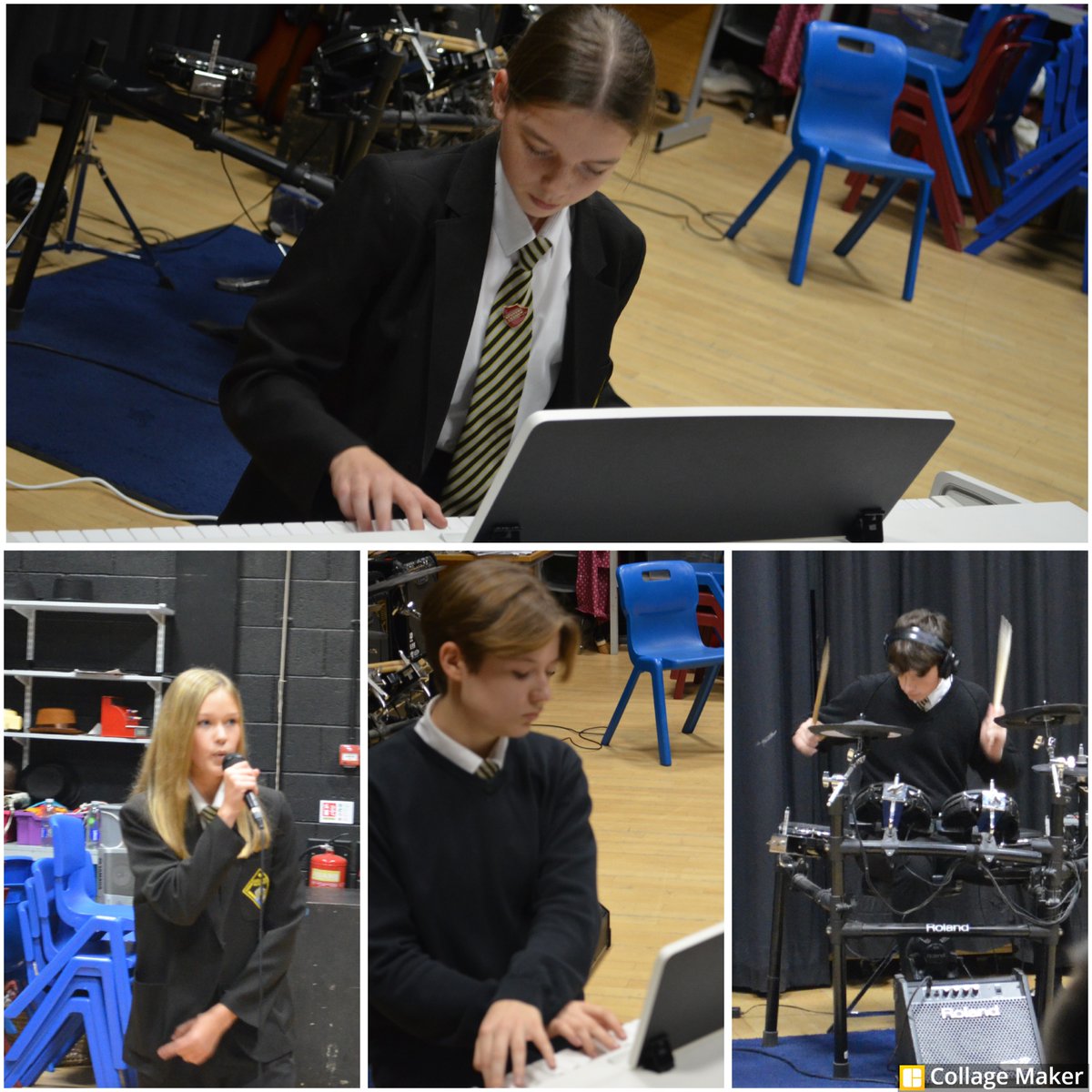 CastlefordMusic's tweet photo. And finally the @GlasshoughtonIA Year 1s got to be inspired by Brooke & Lily (Y9), Ash (Y10) and Jack (Y11). Special shout out to Ash for playing "Fur Elise" as the Year 1s have been studying Beethoven. Come back and see us again soon! #lovedhavingyou #welcomeanytime https://t.co/uxsmCe7cYz