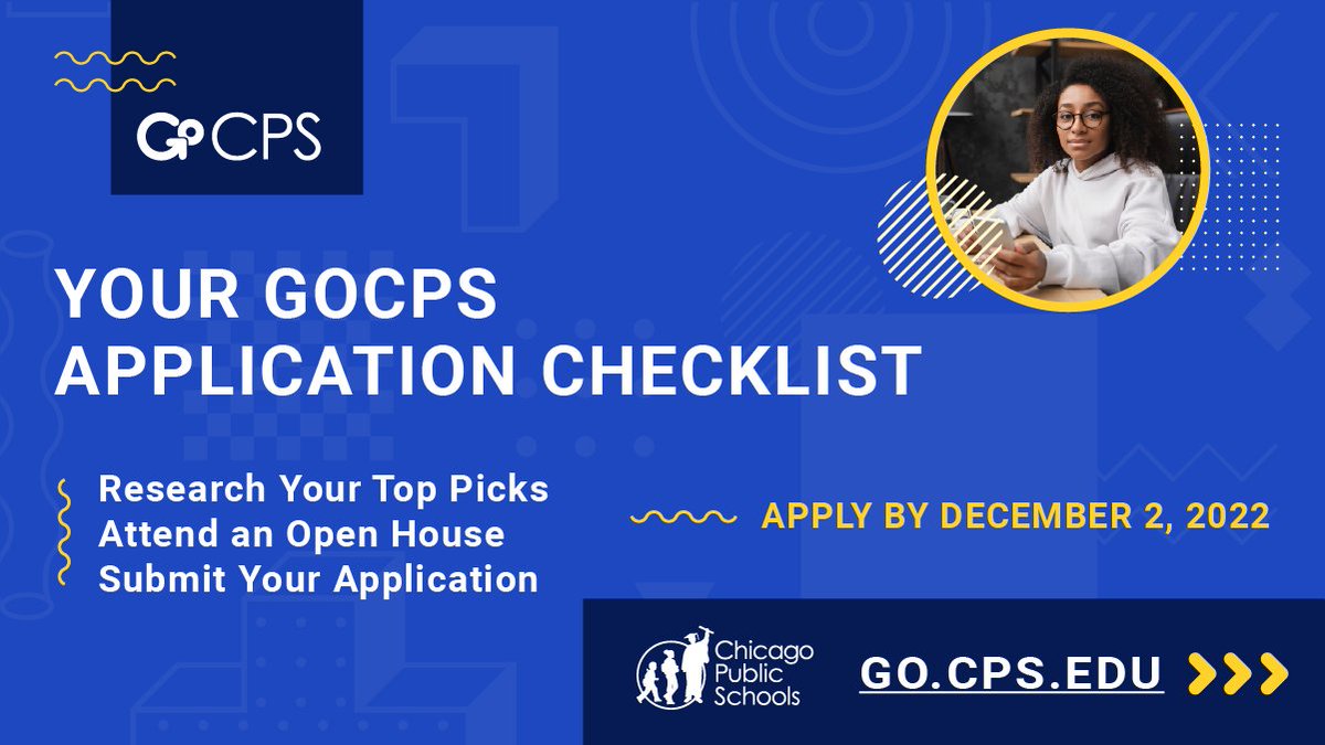 ChiPubSchools's tweet photo. 🚨 We’re in the final weeks of the application period. Complete or start your high school application today! Learn more about the application process and submit yours at https://t.co/blwllQFzOU. All applications are due by December 2nd. #gocps https://t.co/izHygrGgoL