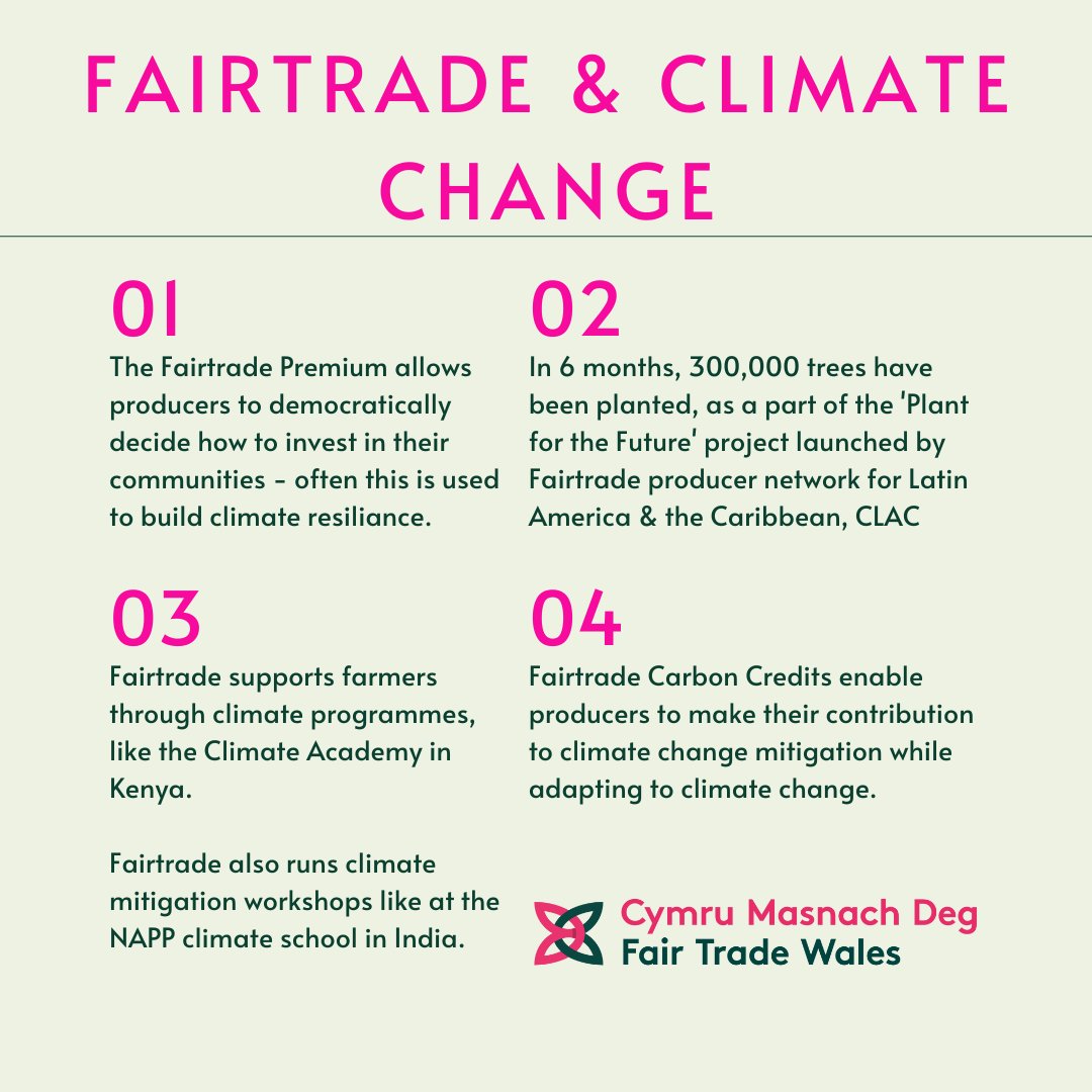 ⏰The climate clock is ticking...

❓But, what does Fairtrade do to address climate change?

🔗Read our COP27 blog now:
fairtrade.wales/2022/11/youth-…