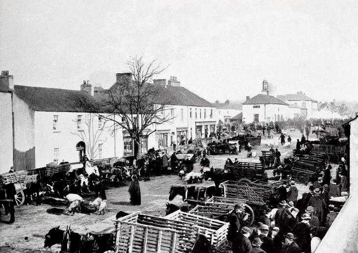 A proper old Irish market day!
19th century Abbeyleix, Co. Laois #Ireland