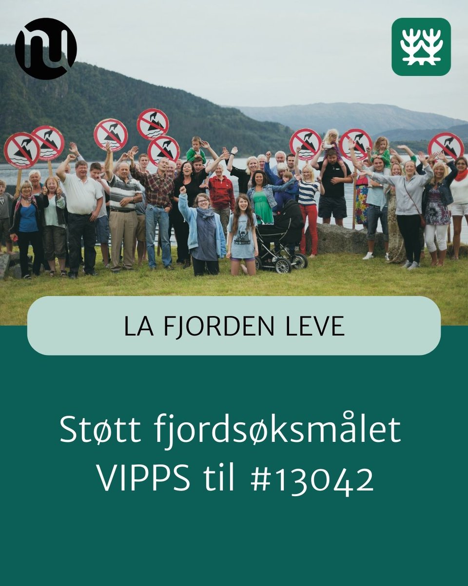 Nå har vi stevnet staten for tillatelsen til å dumpe opptil 250 millioner tonn gruveavfall i Førdefjorden. Et slik søksmål er dyrt, og vi trenger all den støtten vi kan få. 
Vipps til #13042, så er du med oss i kampen for den rene og rike fjorden.
#naturvern @naturogungdom