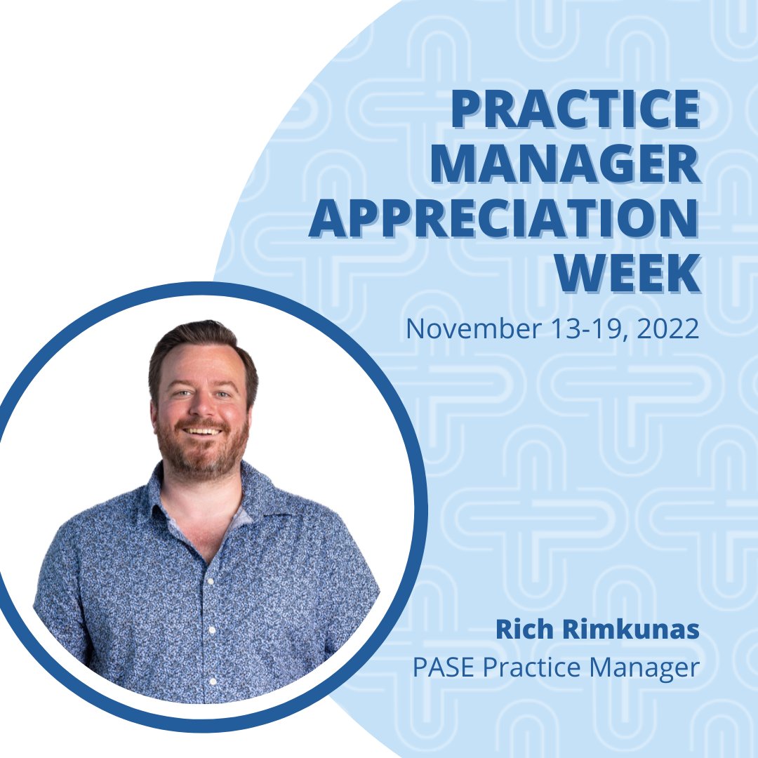 PASEVets's tweet photo. We're celebrating #PracticeManagerAppreicationWeek 🐾 November 13-19, 2022 

Meet Rich, PASE’s Practice Manager &amp; #catdad to three cats: Charles, CJ, and FDR 🐱 Learn more about Rich: https://t.co/B0898G8s8X

To all of the #PracticeManagers in the #VetMed field: Thank you! https://t.co/k8TBbv8e23