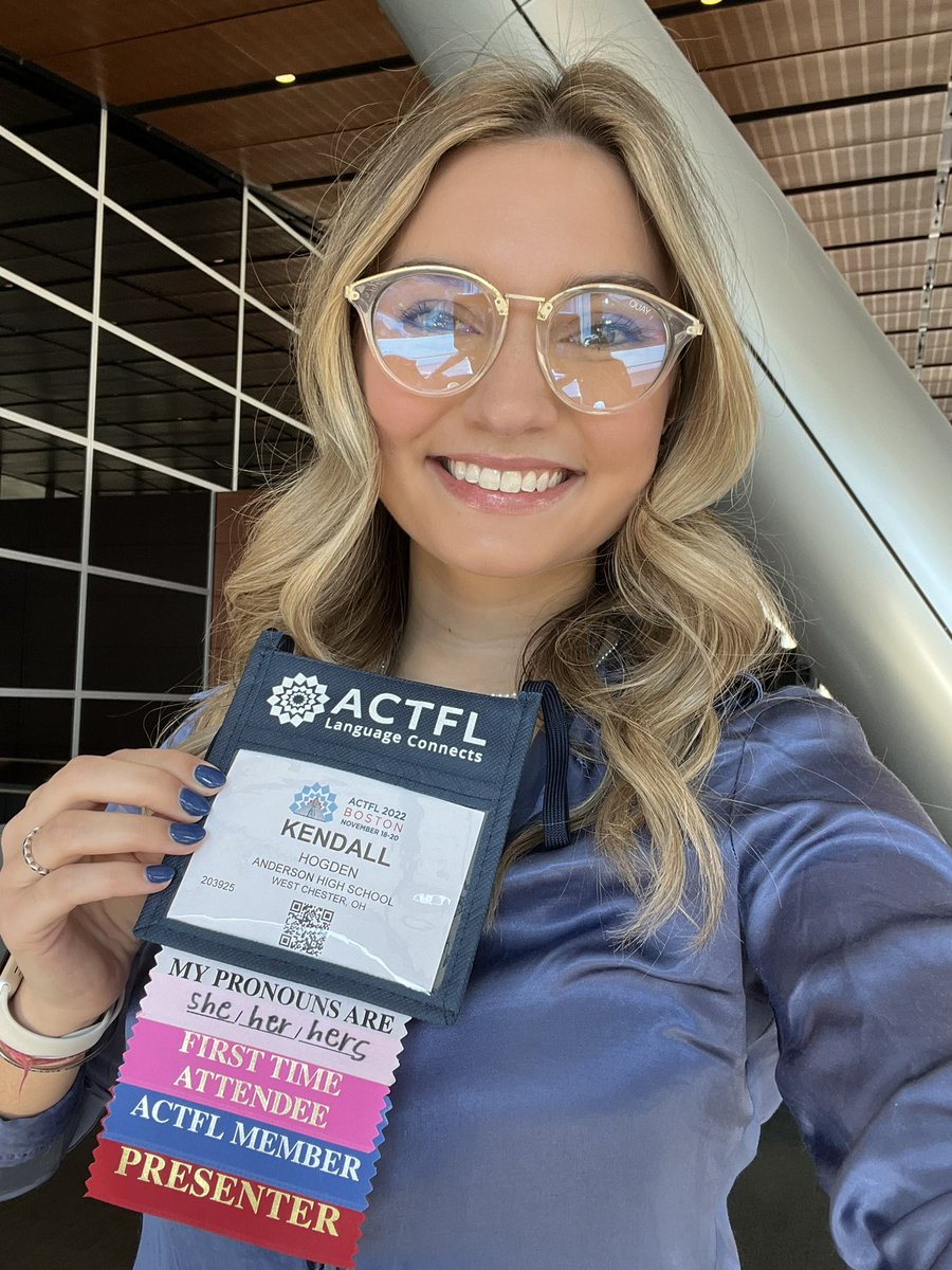 Kendall Hogden (@profesorahogden) on Twitter photo This morning I am so excited to be at <a href="/actfl/">ACTFL</a> in Boston! I’m beyond grateful that <a href="/AndersonRaptors/">Anderson High School</a> and <a href="/fhfeorg/">Forest Hills Foundation for Education</a> are supportive of me as I learn new methods and share my own research about Virtual Exchange! #AHSisFAMILY This morning I am so excited to be at <a href="/actfl/">ACTFL</a> in Boston! I’m beyond grateful that <a href="/AndersonRaptors/">Anderson High School</a> and <a href="/fhfeorg/">Forest Hills Foundation for Education</a> are supportive of me as I learn new methods and share my own research about Virtual Exchange! #AHSisFAMILY