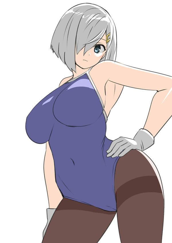 *swimsuit and a pantyhose, fit well on her doesn't it*