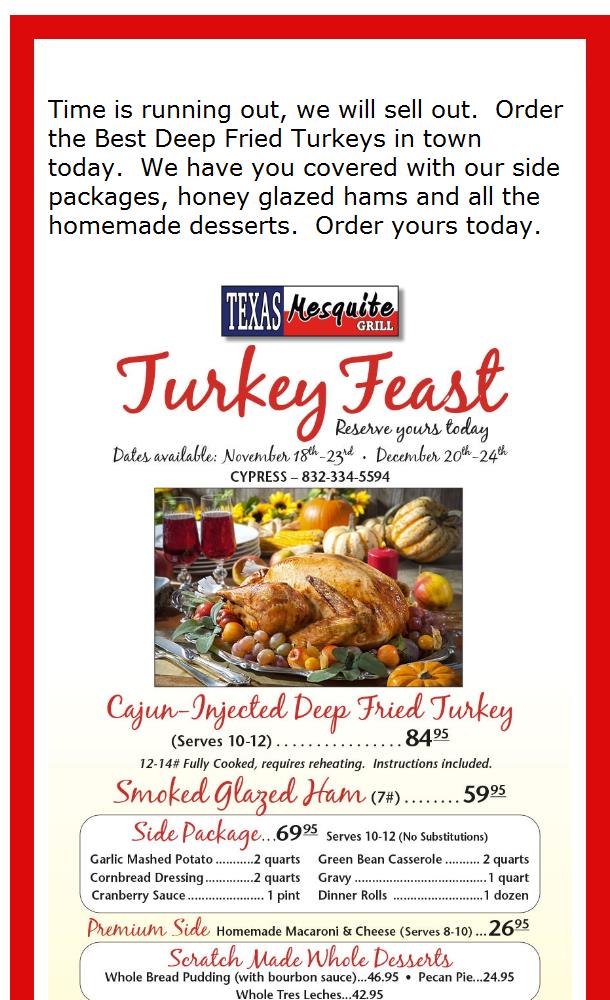 Last Days to secure your Turkey bit.ly/3V2JnDS