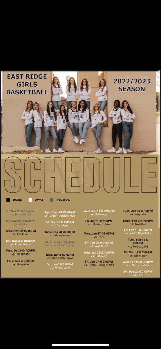 ***2022-2023 East Ridge GBB***
CHECK US OUT THIS SEASON🌟