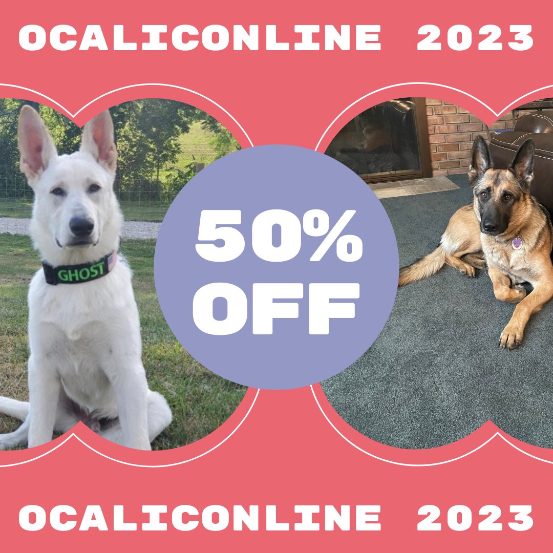 ataem_ocali's tweet photo. Ghost and Pepper, Judy Siens' grand dogs and #PetsOfOCALICON, are here to remind you that registration for #OCALICON2023 is half off today and today only!
Visit https://t.co/NTWaQp3eaf to register for next year's conference https://t.co/6396PZerSi