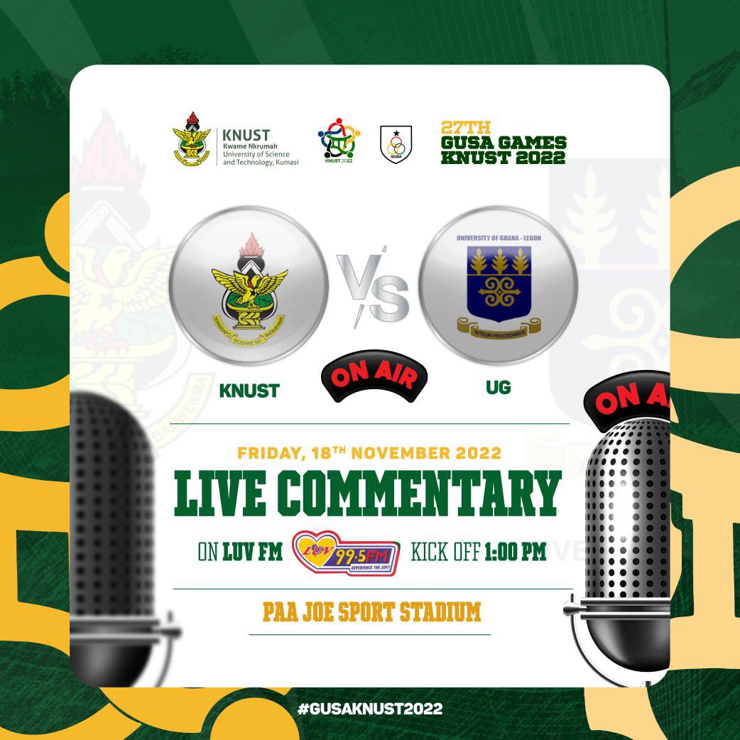 teksports_'s tweet photo. Watch the clash of the century live on tek tv. THE GRANDE FINALE!!!KNUST VS UG at PAA JOE SPORTS COMPLEX. #GUSAKNUST2022 #TEKSPORTS
https://t.co/lQghaIwBTA https://t.co/6OtoifLFz6