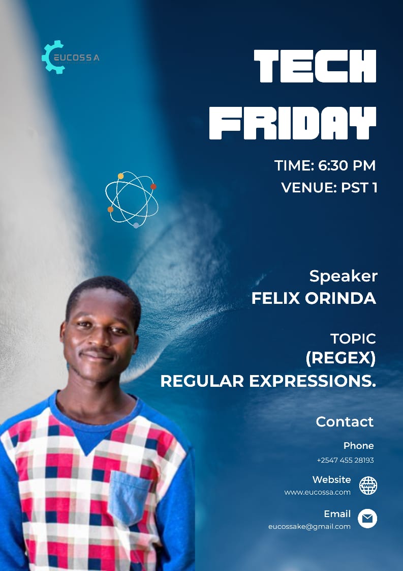 felix_orinda's tweet photo. Lets learn regex #eucossa @eucossake @dsc_egerton #100daysofcode #javascript #developer #programming #community #regex #zig #java #python #vscode #atom #sublime https://t.co/ct1IGisJnT