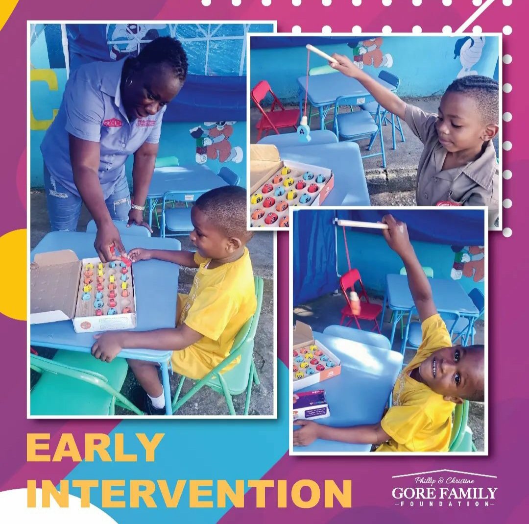 Our early intervention program helps to identify students who need a bit more time and attention in order to be prepared for grade one. We want to ensure that no child gets left behind!

One of GFF’s Special Ed Teachers is shown here working with students from Sandhurst ECDC.