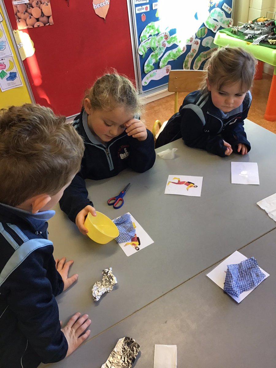 Ms_LKennedy's tweet photo. Science week 2022! The children explored sticky ice, observed what happened when warm water was added to skittles and investigated which materials were waterproof to keep Scuba Steve dry. @ns_quin https://t.co/x9i04n3Q4t