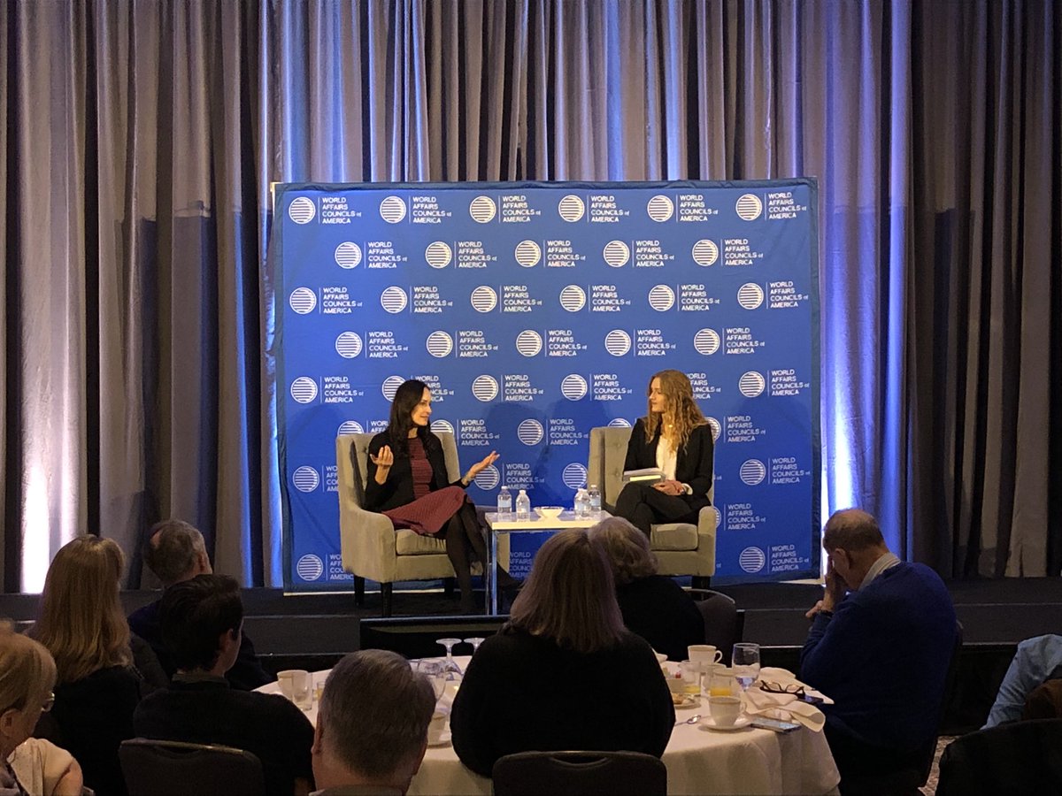 WorldBoston's tweet photo. What a great morning discussion on regions and economics with @shannonkoneil at the @WACAmerica National Conference. Join us Nov 30 when we host Dr. O’Neil in Boston!
Register here: https://t.co/knceP5dCfk
#waca2022 #NavigatingAFracturedWorld https://t.co/pDkiwZ7K0O