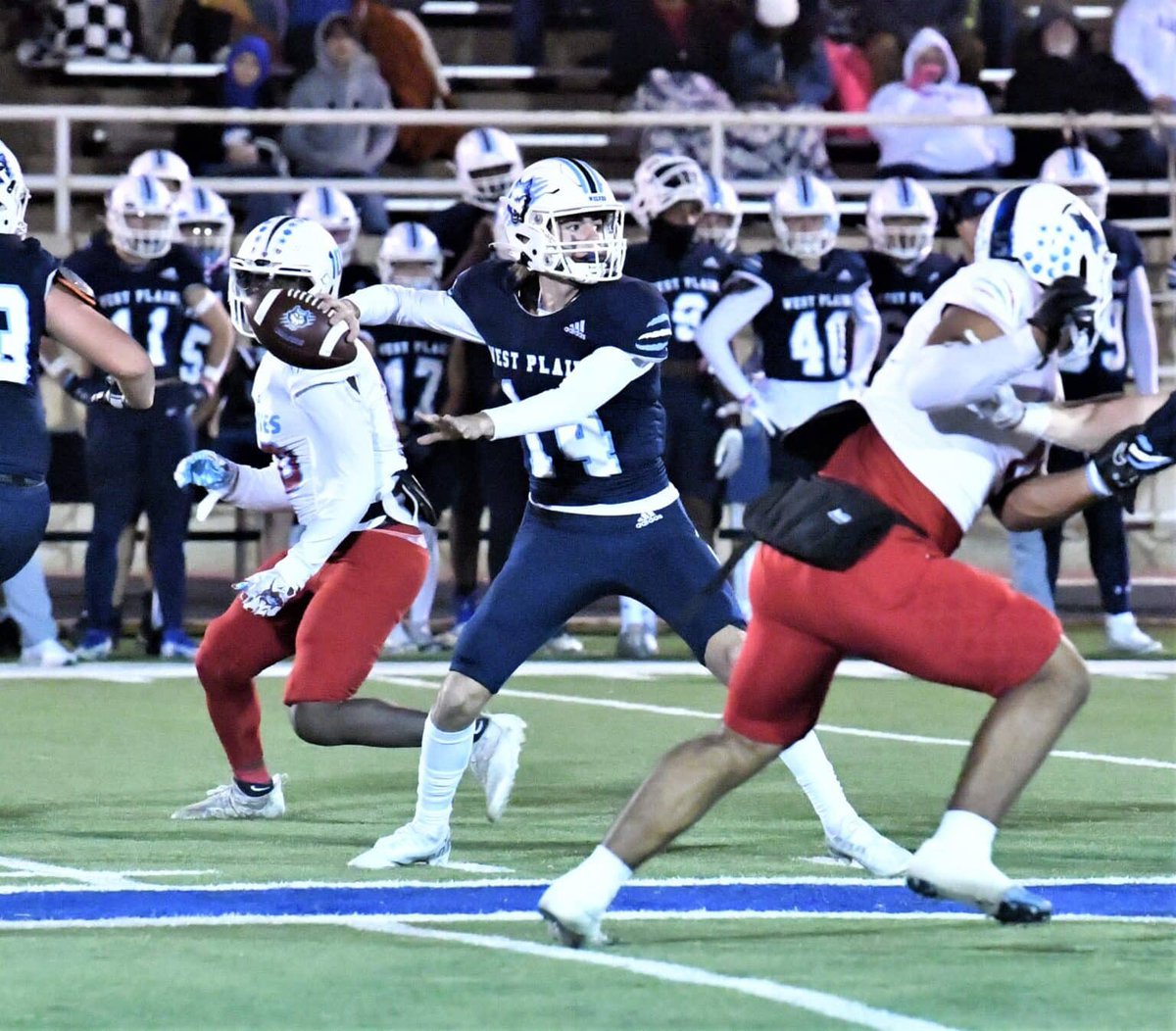 PressPassSports's tweet photo. The storybook inaugural season for @WPlainsFB came to an end at the hands of WF Hirschi on Thursday night, but what a season it was. Here’s the story by @Lee_Passmore .. 📸 @Naomi_TRN #txhsfb https://t.co/32uaSDsrMj https://t.co/uWlM70qiWD
