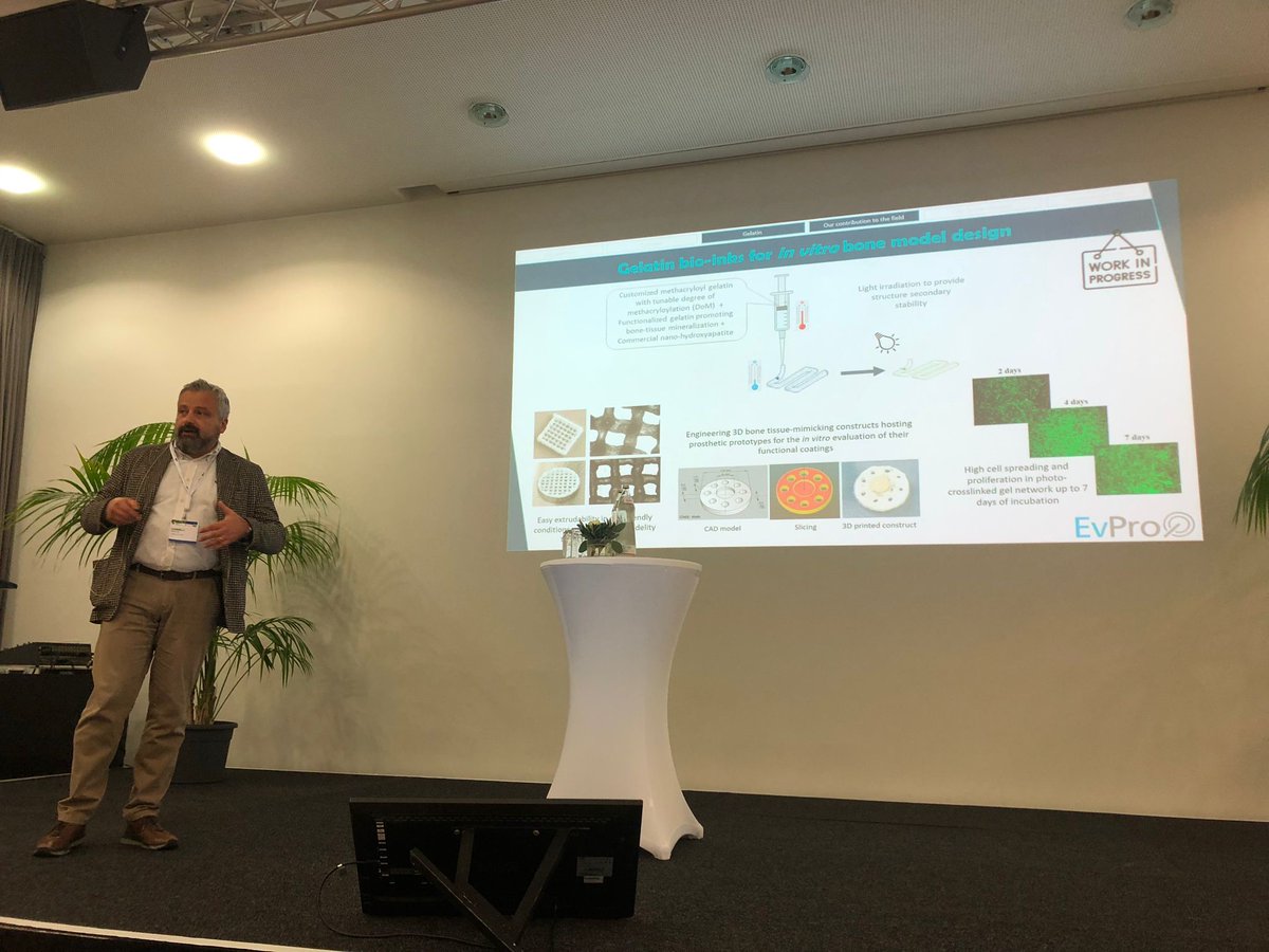 EVPro project (lnkd.in/dEMaNQy) work being presented by Prof. Gianluca Ciardelli , Polito Turin, at the 11th International Conference on Fiber &amp; Polymer Biotechnology (IFB 2022 esib.at/ifpb/) #project #EVPro