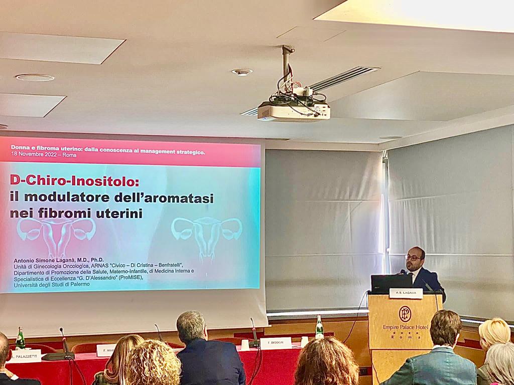 ASLagana's tweet photo. Oggi, nella splendida cornice di Roma, abbiamo discusso del ruolo del D-Chiro-Inositolo come modulatore dell'aromatasi nei fibromi uterini, all'interno del Congresso "Donna e fibroma uterino: dalla conoscenza al management strategico"
#uterinefibroids #myomas #research https://t.co/ROp0pDyaHp