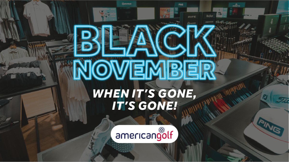 When it’s gone, it’s gone! Black November is in full swing at our @americangolf_UK flagship store 🏌️‍♂️