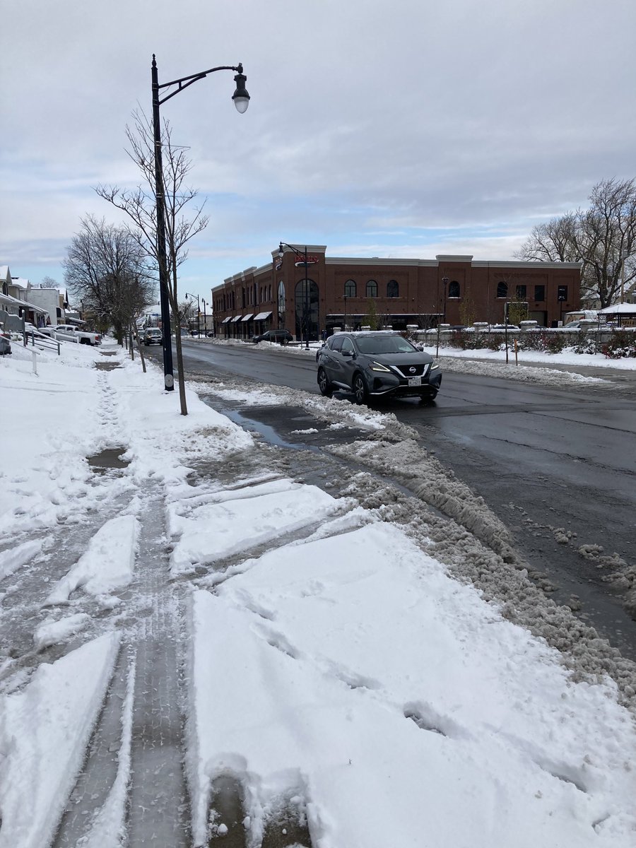Along Hertel Avenue in North Buffalo, the big storm produced just a few inches. So far…