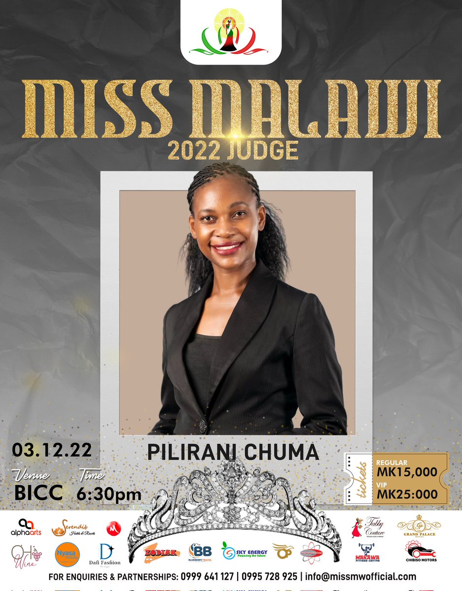 MissMalawi's tweet photo. Introducing our third Judge, Pilirani Chuma. Lawyer by profession. Founder of Blantyre based Law Firm, Macdonald and Don Associates. https://t.co/LrpgaTOOmi