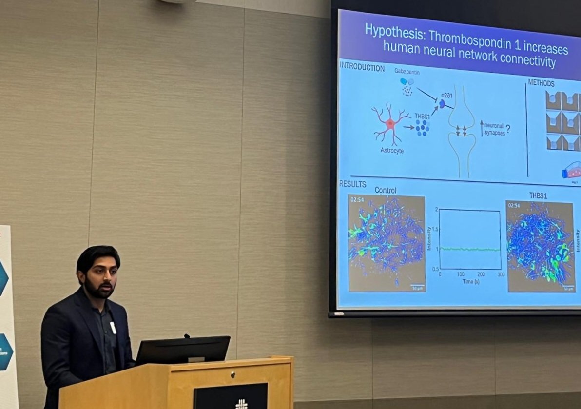 Aboud Tahanis, MD, MSc (@aboudtahanis) on Twitter photo Great presentation by MD PhD student Megh Patel from our lab!
"Testing a Novel Synapse-Promoting Implantable Cell Therapy using Bioengineered Neural Organoids"
<a href="/krencik_lab/">Krencik Lab - Astrocellular Therapeutics</a>
#Mission_Connect_Symposium Great presentation by MD PhD student Megh Patel from our lab!
"Testing a Novel Synapse-Promoting Implantable Cell Therapy using Bioengineered Neural Organoids"
<a href="/krencik_lab/">Krencik Lab - Astrocellular Therapeutics</a>
#Mission_Connect_Symposium