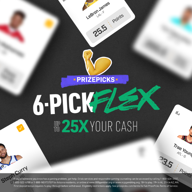 PrizePicks's tweet photo. Win up to 25X on any entry!

NEW USER OFFER: We'll DOUBLE your first deposit up to $100 with instantly-playable bonus cash.

PrizePicks really is Daily Fantasy Made Easy!