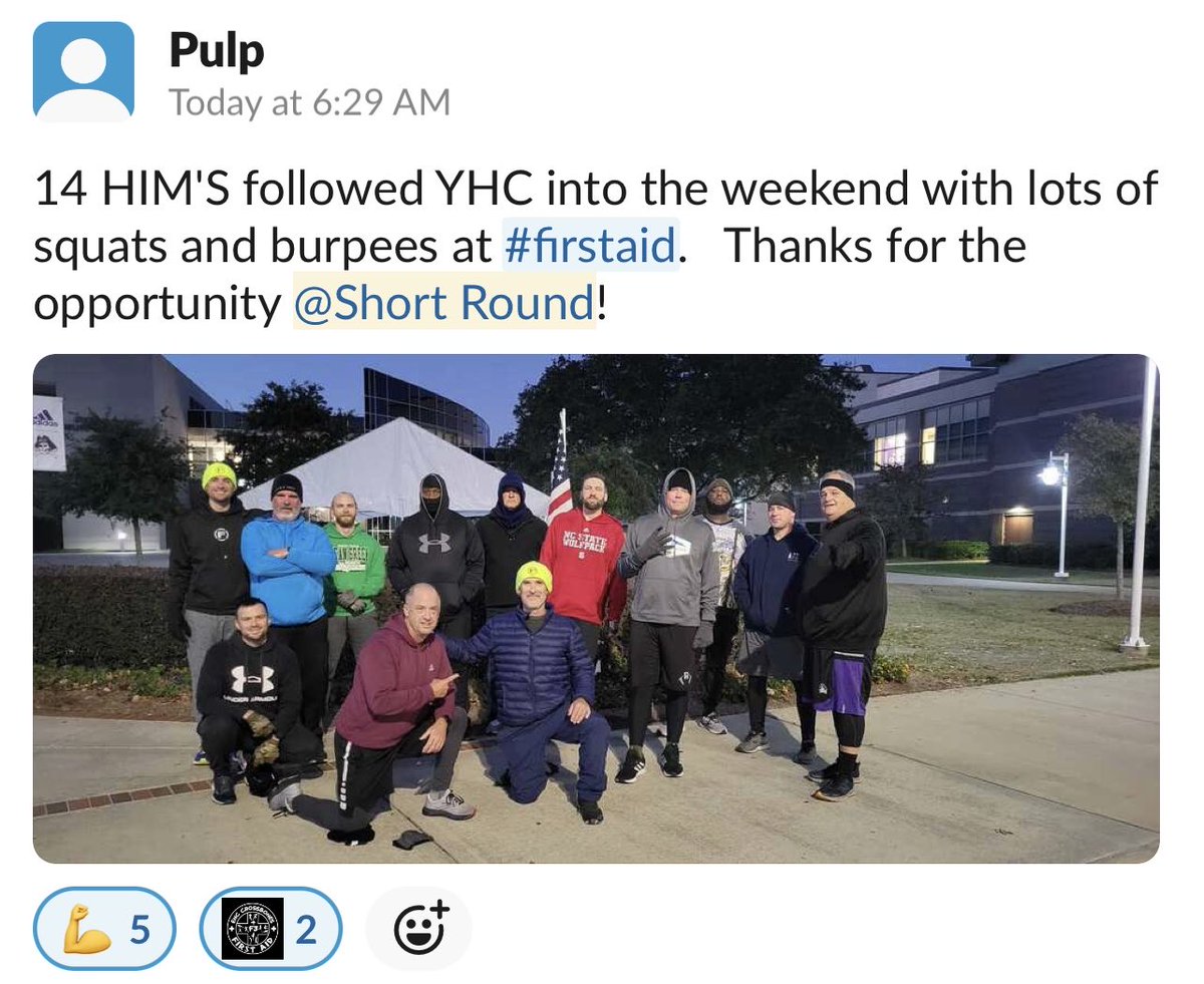 Great start to the weekend!  Way to lead us in the gloom ⁦⁦<a href="/F3Pulp/">Rob Barbee</a>⁩ ! ⁦<a href="/F3ENC/">F3ENC Crossbones</a>⁩