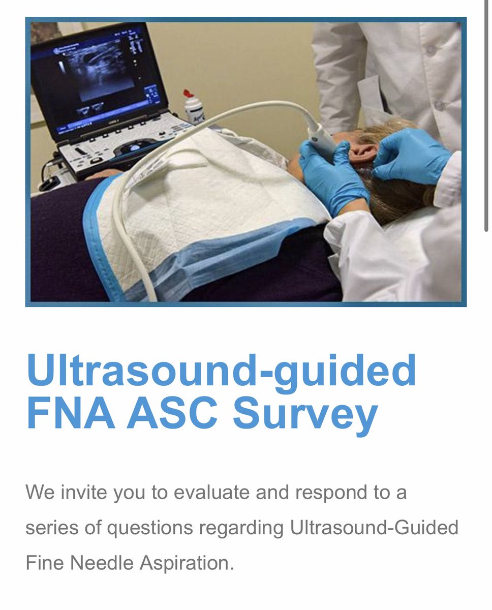 Sara_Jiang's tweet image. Please Share! @cytopathology is doing a survey of Pathologist-Performed USFNA!

Goal is to:
Gather data from cytopath US-FNA services
Identify pertinent elements in US-FNA cytology reports
Recommend a unified reporting format

SURVEY HERE:
uwmadison.co1.qualtrics.com/jfe/form/SV_6J…