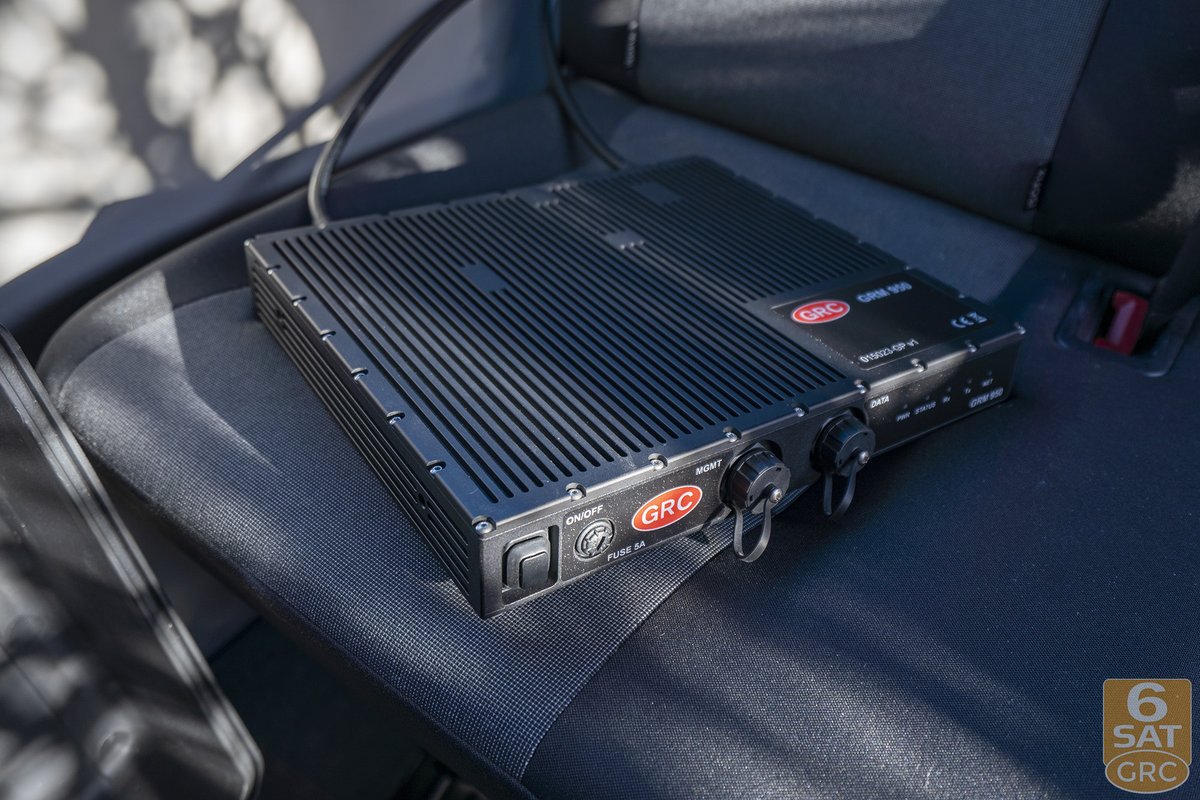 grcltd's tweet photo. Walk-on-fit #SATCOM on-the-move installed in minutes for assured comms and connectivity at speed and over challenging terrain ππ‘π Utilising the #GetSAT on @AvantiComms + our GRM Rugged Outdoor Modem with @iDirect 950 + #PMBS vehicle power system. Sorted π https://t.co/8P0TG14rC0