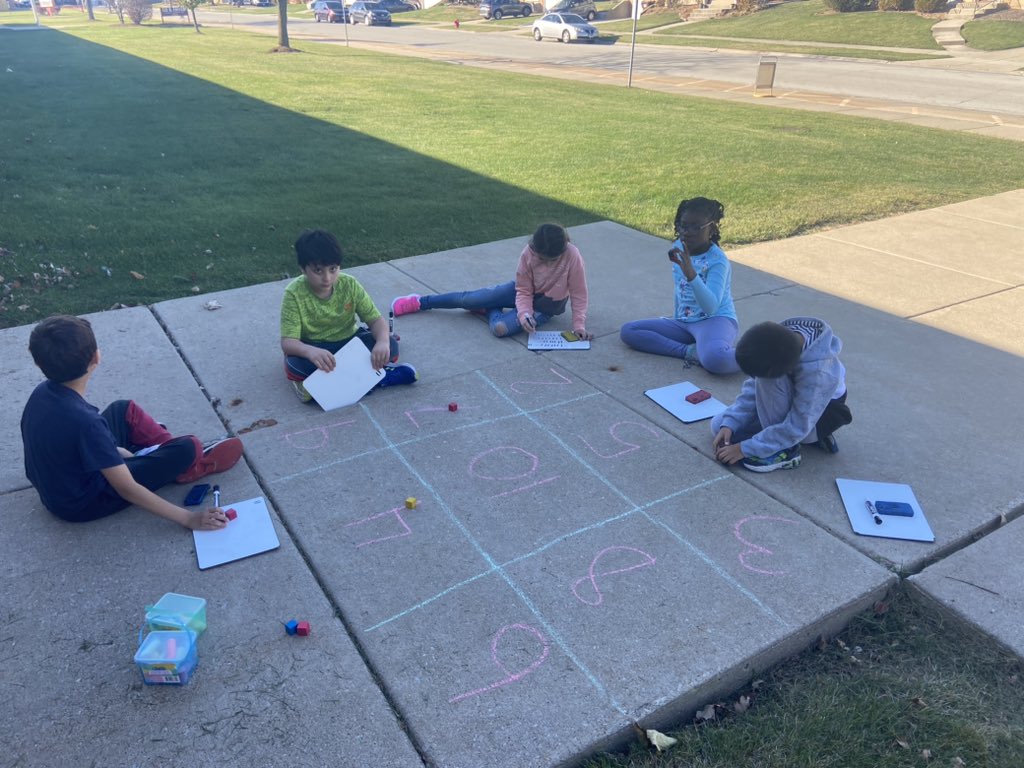 Reminiscing on just last week when we were playing multiplication tic tac toe in sunny weather!! ☀️➡️❄️ <a href="/FosterLions/">Foster Elementary</a> <a href="/ForestRidge142/">Forest Ridge SD142</a>