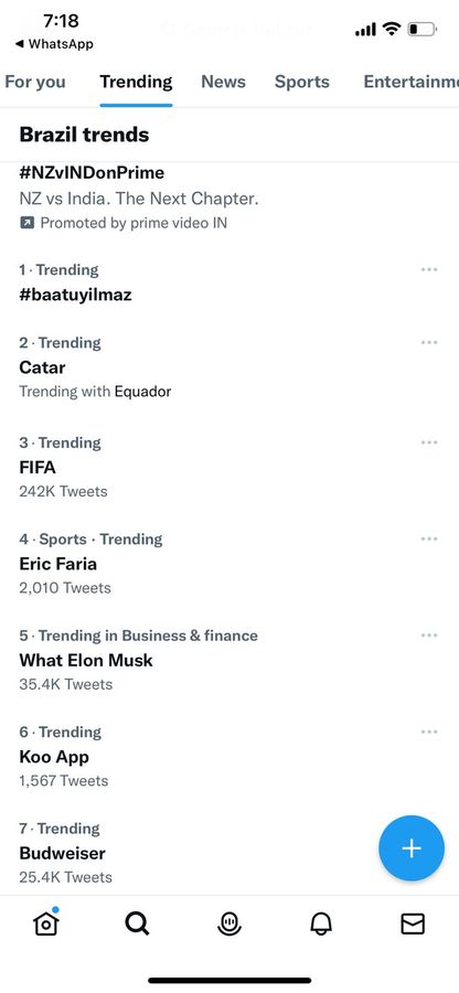 aprameya's tweet photo. Koo is trending in Brazil! Welcome welcome! https://t.co/mqC2jmbsiv