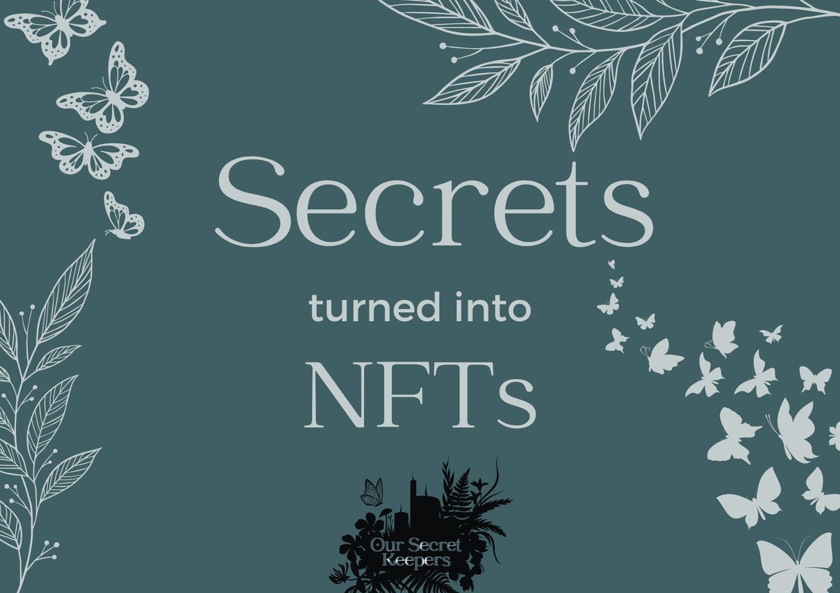 _SecretKeepers's tweet photo. I want to invite you to something really unique.

It’s called Our Secret Keepers.🔥

It’s a collection of secrets submitted by the community and turned into NFTs. When you mint with us, you’re holding a real secret, that belongs to a real person.

You’re its keeper. 🤍
#Web3 #NFT https://t.co/zTevNzqO0w