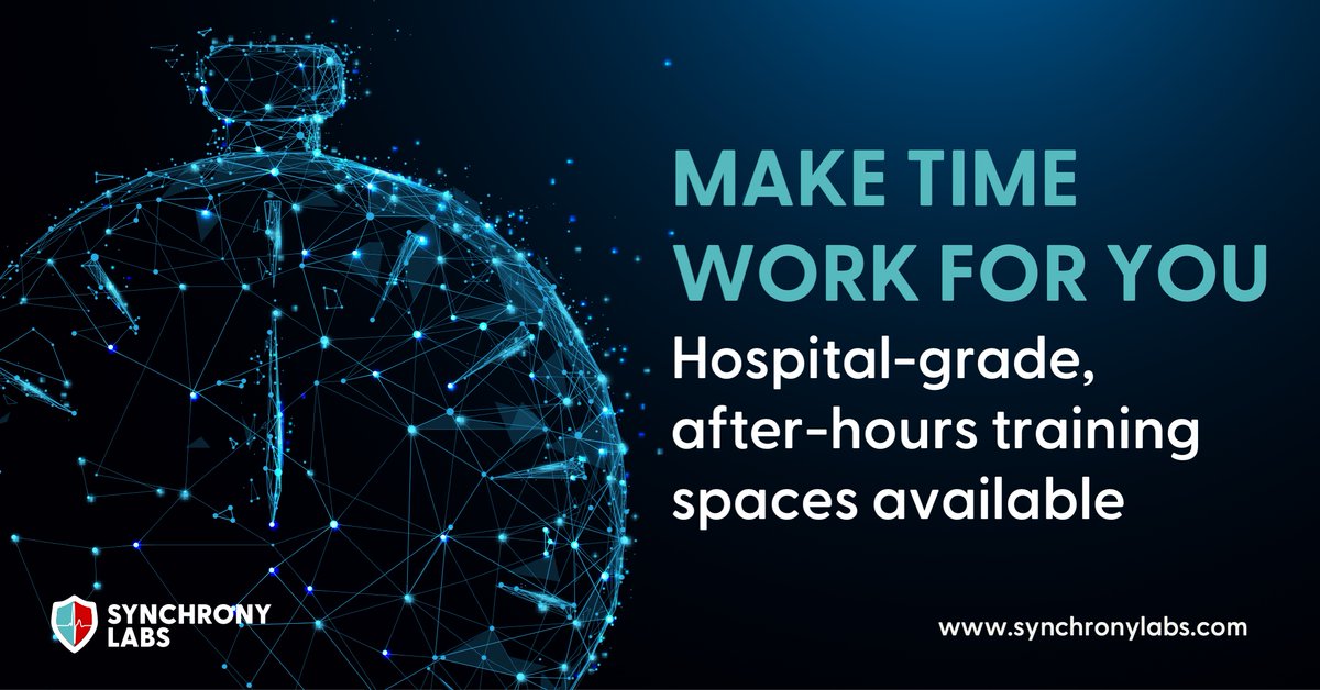 Synchrony Labs offers access to medical-grade laboratory and operating spaces to keep you and your teams highly trained and educated. Available when time is convenient for you on evenings and weekends. To book training space today, contact Synchrony Labs. synchronylabs.com