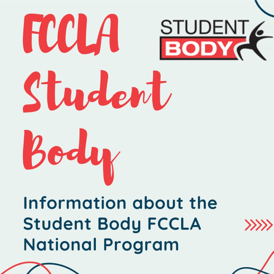NCFCCLA's tweet photo. Happy Thursday, #NCFCCLA! Student Body is a national program that encourages students to care for their mental and physical well being. Take the first step with your #incREDible chapter and then complete a national program award application for Families First. #HaveAHeartTakePart https://t.co/c88XoO3CPN