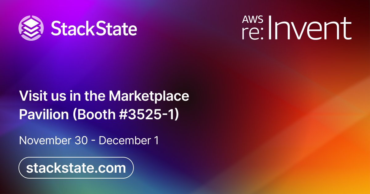 Heading out to AWS re:Invent this month? Come talk with the StackState #o11y experts in the Marketplace Pavilion, booth #3525, on Wed and Thurs, Nov 30 - Dec 1.
Get more info: hubs.ly/Q01sDL2x0
See you there!