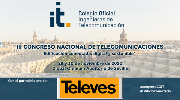 COIT_AEIT's tweet photo. Las infraestructuras de #Telecomunicaciones serán protagonistas en #CongresoCOIT durante la mesa redonda 'Instalaciones avanzadas en edificios' que tendrá lugar el martes 30, con, entre otros, José Luis Fernández de @TelevesOfficial
#EdificacionConectada
https://t.co/BZrWEsdDf9 https://t.co/RGeA2nyaUE
