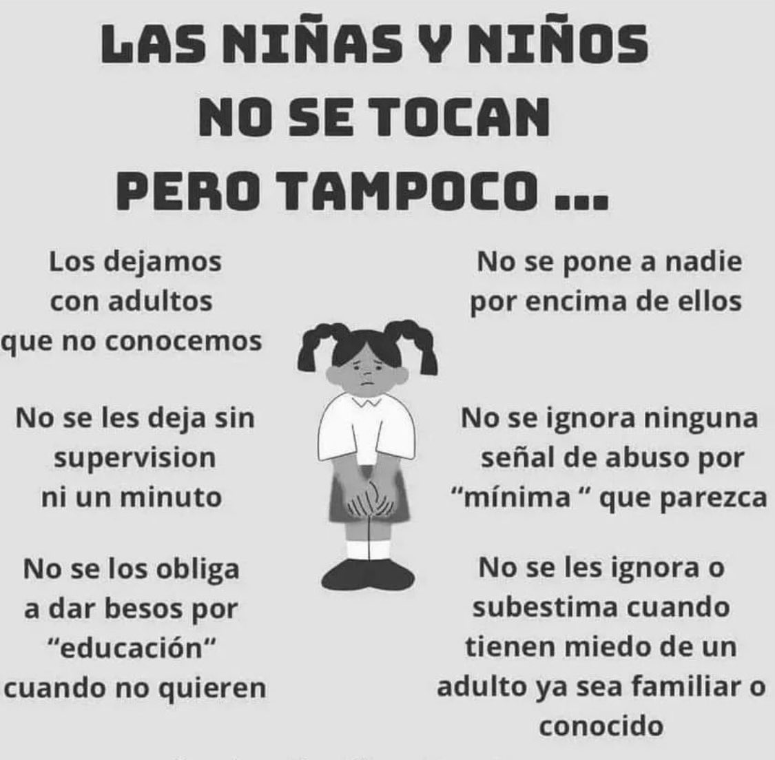 A ver si se entiende, más claro no se puede…
#losniñosnosetocan