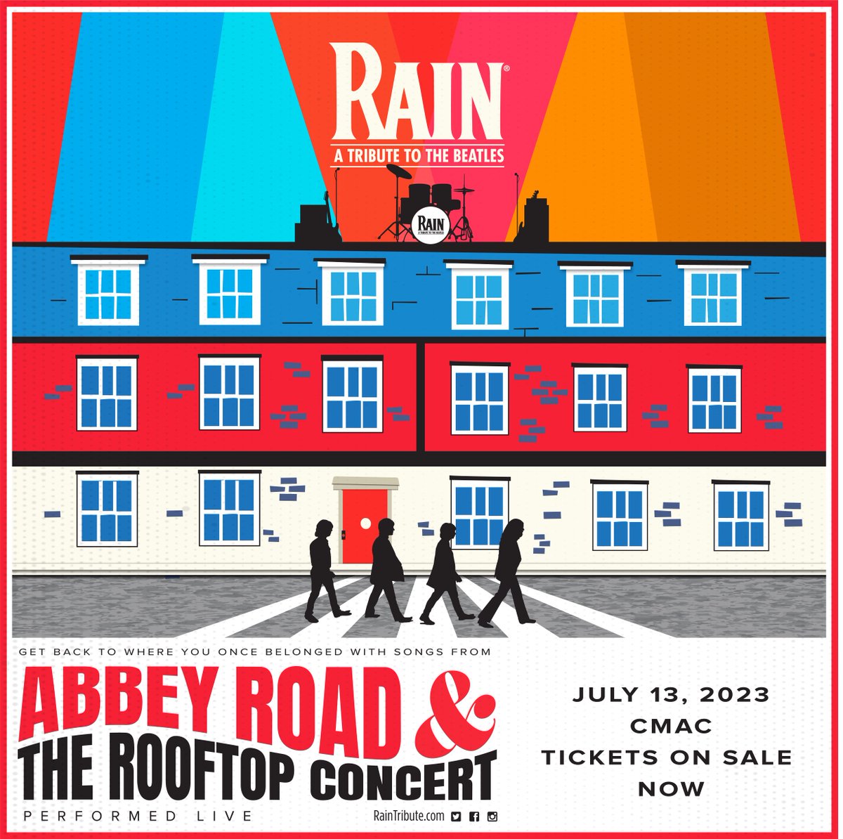 Brooklyn Made Presents (@bkmadepresents) on Twitter photo ✌️ ON SALE NOW ✌️ 
🎶 Come together, right now... 🎶 at <a href="/cmacevents/">CMAC</a> with <a href="/RainTribute/">RAIN: A Tribute to the Beatles</a> on July 13.  Tickets are on sale now! #RainTribute 😎✌️🌟💖
🎟️: bit.ly/3X6n95w ✌️ ON SALE NOW ✌️ 
🎶 Come together, right now... 🎶 at <a href="/cmacevents/">CMAC</a> with <a href="/RainTribute/">RAIN: A Tribute to the Beatles</a> on July 13.  Tickets are on sale now! #RainTribute 😎✌️🌟💖
🎟️: bit.ly/3X6n95w