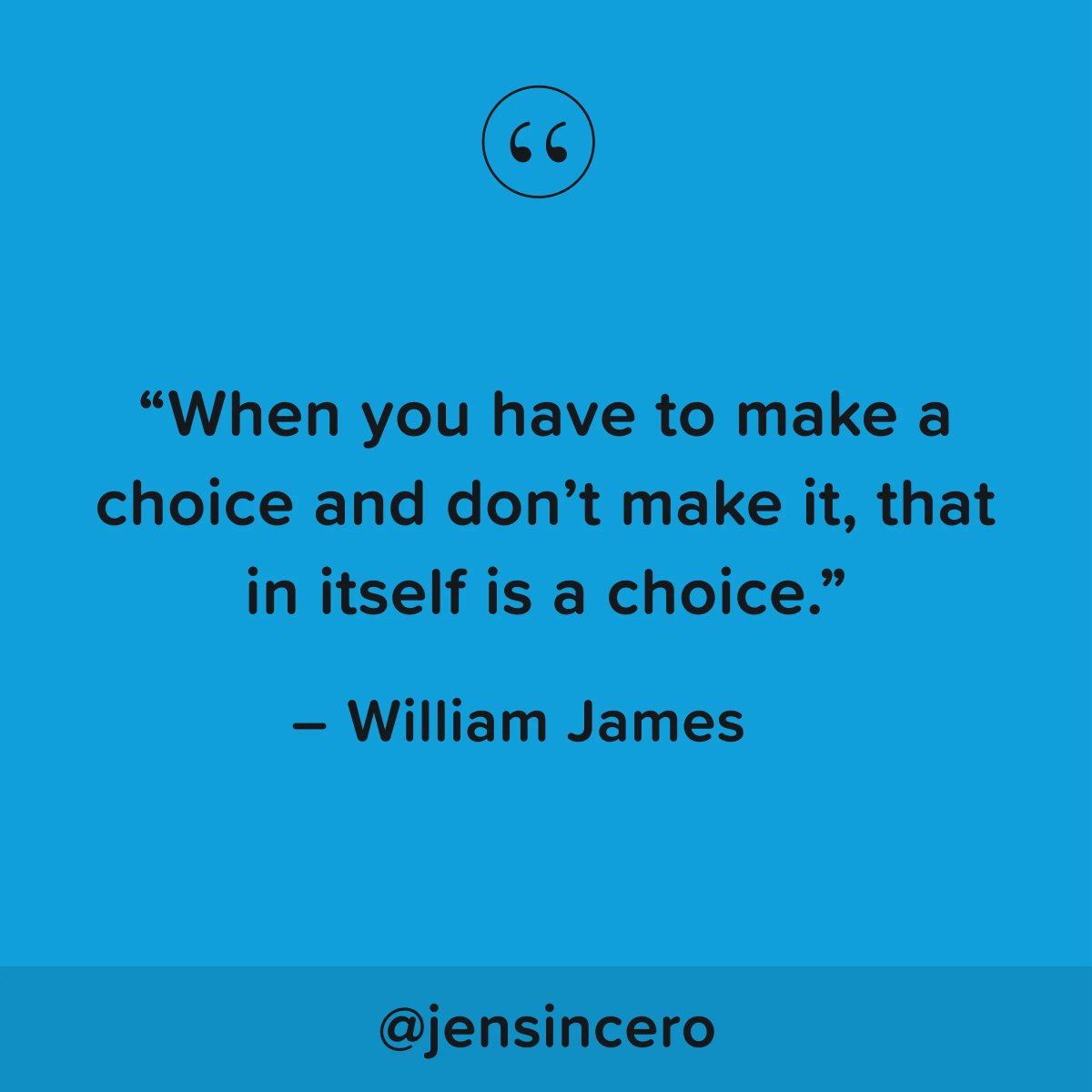JenSincero's tweet photo. The terror around making the wrong decision can be so overwhelming to some people that they basically decide to never decide because they don't want to make the wrong decision. #youareabadass #QOTD #FridayFeeling #FridayMotivation https://t.co/NDQEDooyr5