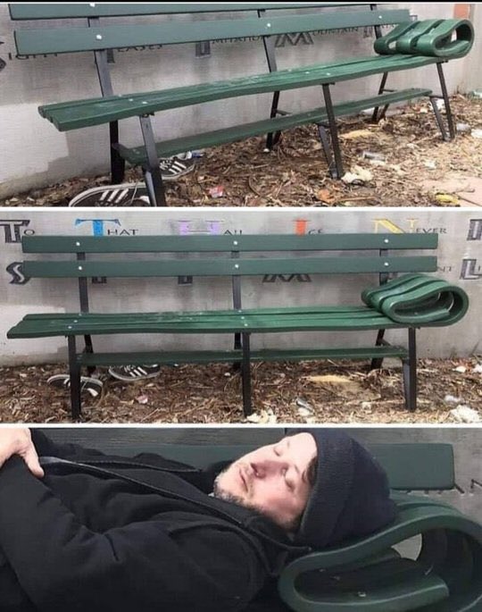 Hostile Design tweet media