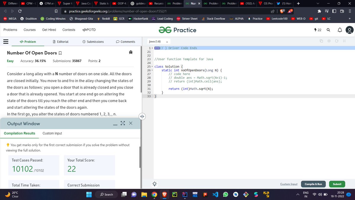 rahulgoari22's tweet image. one Line of code and 10k+ test cases , noice 🔥😂

by the way nice pattern question 🔥

#GFG #problemsOfTheDay