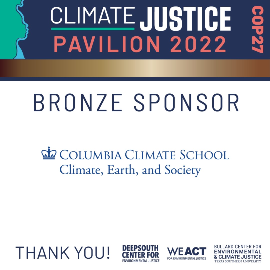 DSCEJ's tweet photo. Thank you @columbiaclimate for supporting our delegation at #COP27!
#CJPavilionCOP27 #TheBullardCenter #DSCEJ #WEACT #climatejustice #unitednations #un #humanrights #environmentaljustice #environment #climatechange #climatejustice #climatecrisis #savetheplanet https://t.co/rvI6kn9RQ4